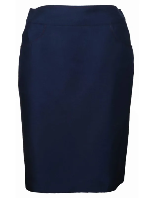 Spódnica damska klasyczna z kieszeniami