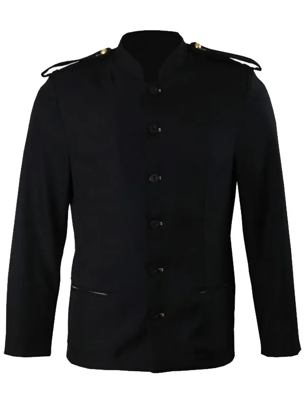 Marynarka męska na stójce z pagonami