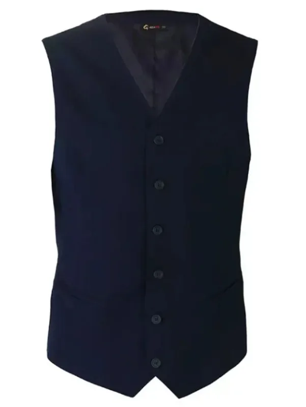 Kamizelka granatowa z lekkim wcięciem