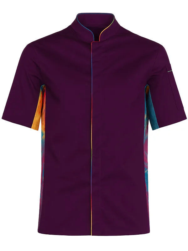 Bluza kucharska z krótkim rękawem z siatką