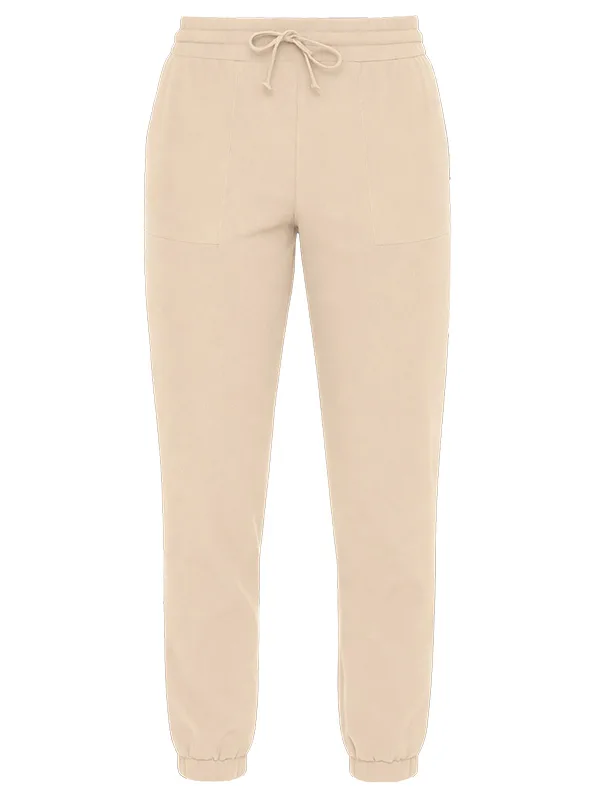 Spodnie z nogawką na gumie piaskowe